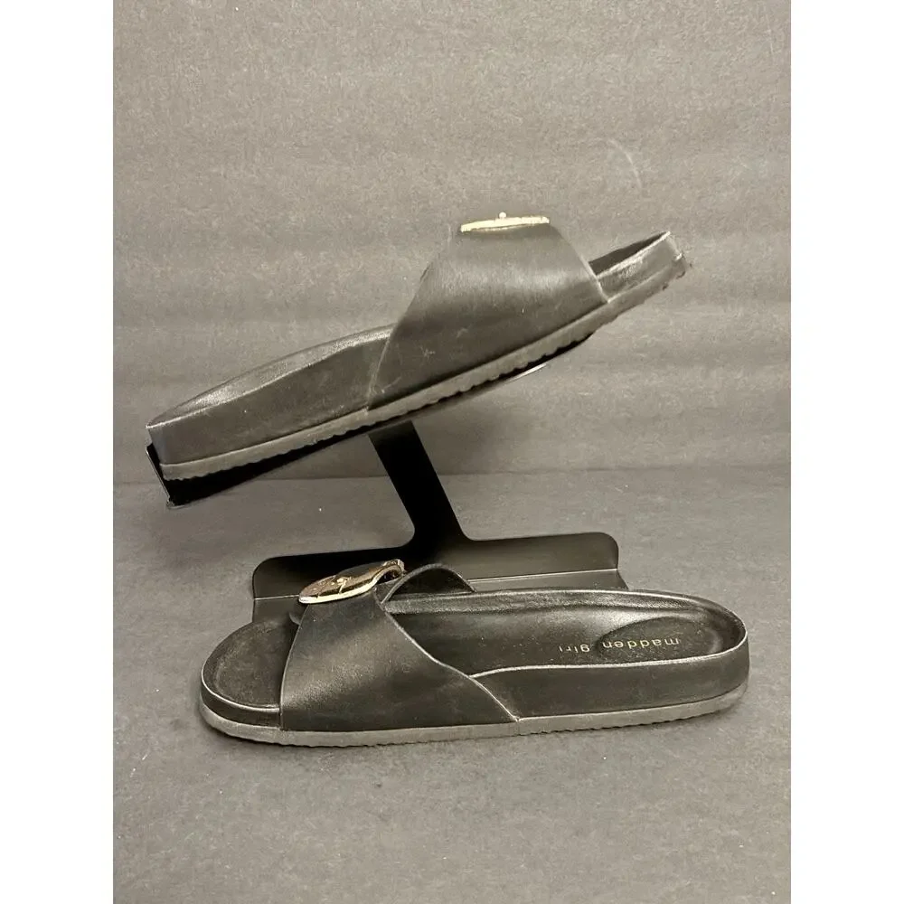 Madden Girl Women's Brookk buckled footbed slide sandals Size 7